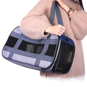 एयरलाइन ने छोटे कुत्तों और बिल्लियों के लिए जिपर के साथ ओक्सफोर्ड सॉफ्ट एकतरफा एडजस्टेबल फोल्डेबल टोट कैरियर को मंजूरी दी - Product Image 1