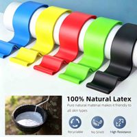 LEECORK Juego de 5 Bandas de Resistencia de Látex Profesionales de Alta Resistencia para Pilates, Fisioterapia y Yoga - Ecológicas