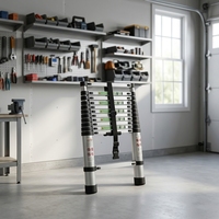Échelle télescopique multifonctionnelle en aluminium pliable et compacte de 3,2 m, 3,8 m, 4,1 m, 5 m, 6 m pour le toit de voiture, facile à ranger
