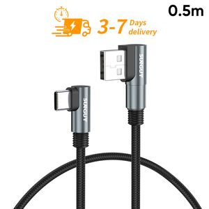 Câbles de charge rapide USB C certifiés CE SUNGUY 0,5 m 18 W, câble de données USB, câble de charge avec garantie de 3 ans - Product Image 1