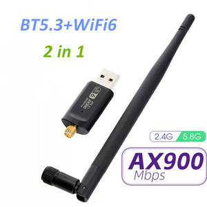 ฟรีไดร์เวอร์ไวไฟ6แบนด์คู่ BT5.3 AX900อะแดปเตอร์ดองเกิล WiFi 900Mbps USB 3.0ตัวรับสัญญาณไร้สายสำหรับพีซีแล็ปท็อป - Product Image 2
