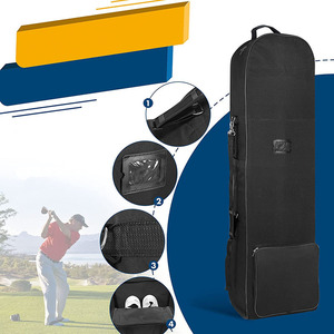 Housse de protection pour sac de golf de voyage durable avec de grandes poches et une poche pour carte de nom, housse de sac de golf à roulettes - Product Image 6