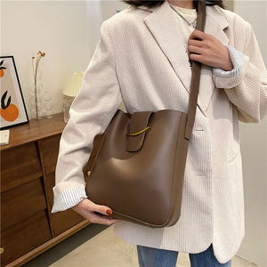 2 Pcs/set Vintage Simple <b>Small</b> PU Leather Bucket Crossbody Bags for Women Designer Lady Luxury Black Shoulder <b>Handbags</b> - Product Image 3