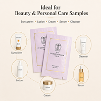 Sachet cosmétique imprimé sur mesure pour liquides, soins de la peau, écran solaire, lotion, crème visage, shampoing, nettoyant, mini-pochette échantillon en aluminium