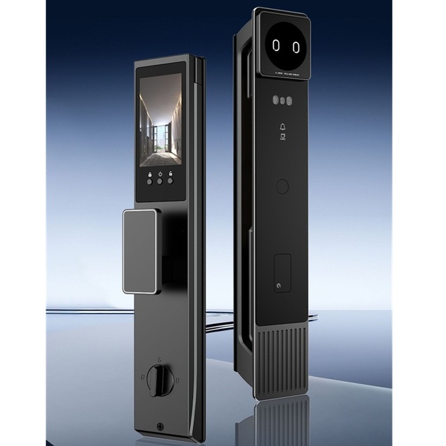 New Model AI Security Smart Lock Tuya System WiFi Connectivity Aluminum Alloy Face/Fingerprint/RFID Unlocking Home Cloud Camera