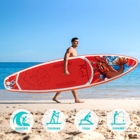 Planche de SUP gonflable Funwater en promotion, super large, 335 cm, charge lourde 190 kg, avec accessoires complets