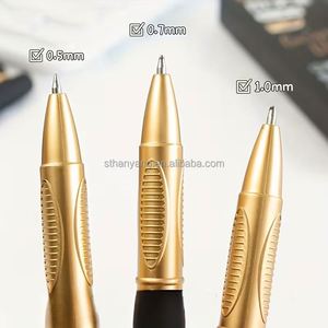 Custom Black Gold Gel Cozy Soft Touch With Logo Cheap Rubber Coated Promotional Sports Plastic <b>Pen</b> Writing Width 1.0Mm - Product Image 5