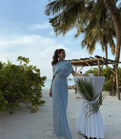 Robes pour Femmes pour Occasions Spéciales, Robe Longue Plissée à Col Montant Style Châle, Robe Sexy et Ajustée Z1m