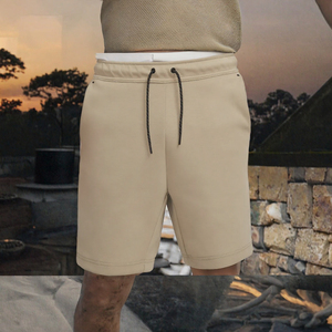 <b>Men</b> Solid Color Drawstring <b>Bermuda</b> <b>Shorts</b> Mid Waist Casual Knitted Cotton Athletic <b>Shorts</b> Breathable Wear - Product Image 3