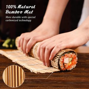 Estera enrollable de bambú verde para <span class=keywords><strong>Sushi</strong></span>, rodillo de <span class=keywords><strong>Sushi</strong></span> de tejido duradero para cocina, estera de <span class=keywords><strong>Sushi</strong></span> de bambú de etiqueta privada con embalaje - Product Image 4