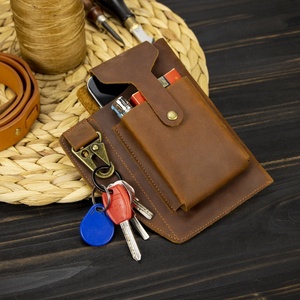 Borsa da Cintura Multifunzione in Vera Pelle per <span class=keywords><strong>Uomo</strong></span>, Custodia per Telefono Resistente con Gancio, Vendita all'Ingrosso - Product Image 3