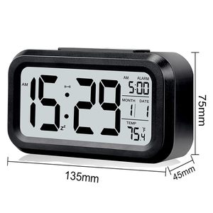 Réveil intelligent multifonctionnel avec mini-affichage de la date, de la température et minuteur, veilleuse de table pour bureau, chambre et bureau d'étude - Meilleures ventes - Product Image 5