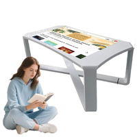 Mesa Táctil Interactiva de 55 Pulgadas con Pantalla Táctil Capacitiva Android, Mesa de Centro Inteligente para Cafetería, Señalización Digital, Pantalla para Restaurante