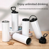 Bouteille isotherme sous vide en acier inoxydable vierge pour sublimation, avec plusieurs couvercles, idéale pour le sport et les voyages en extérieur – Meilleures ventes