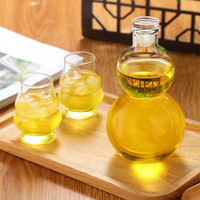 Bouteille de brassage en verre cristal de qualité supérieure de 500 ml, style gourde, avec bouchon en liège, pour brandy XO, whisky, rhum, gin et diverses liqueurs