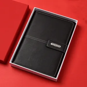 Pabrik grosir alat tulis kantor sekolah A5 hardcover Splice leather penutup buku harian notebook dengan kotak