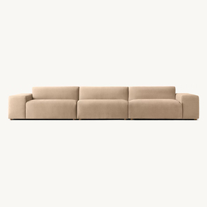 Muebles de sala de estar de estilo francés de lujo <span class=keywords><strong>cómodo</strong></span> sofá modular de tela de lino para el hogar Villa Hall Hotel - Product Image 6