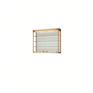 Vitrina de Exhibición de Pared de Hierro 95x25x80cm Bronce con Luces LED para Uso Comercial - Product Image 2