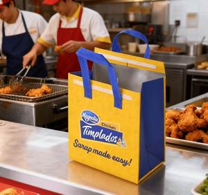 Bolsa Térmica Personalizada con Logotipo para Restaurantes de Comida Rápida, Bolsa Portátil para Bebidas y Almuerzos, Venta al Por Mayor - Product Image 2