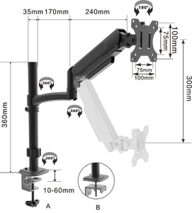 Giá đỡ màn hình đơn 15-32 inch, giá đỡ màn hình máy tính VESA 100*100mm - Product Image 3