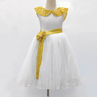 Robe tutu de performance professionnelle personnalisée pour les enfants de tous âges Longue tenue de danse brillante avec ceinture à nœud pour la scène