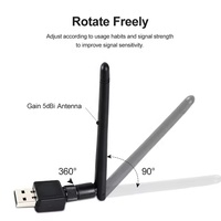 Carte réseau USB sans fil 802.11N populaire, adaptateur d'antenne Wifi USB pour récepteur satellite/décodeur