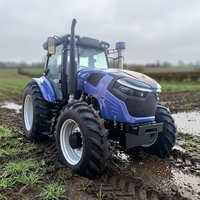 Traktor Pertanian Mini Multifungsi 4WD 45HP Ukuran Kecil dengan Mesin dan Gearbox untuk Membajak dan Mengolah Lahan Kering di Pegunungan