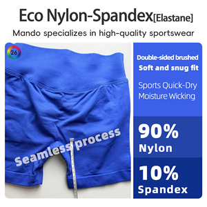 Pantalones cortos de compresión para correr de cintura alta para mujer, transpirables, sin costuras, ajustados, disponibles, XL pequeña, de una sola pieza - Product Image 5