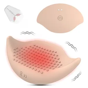 Masajeador eléctrico de parche de látex todo incluido para mujeres Estimulación mamaria erótica para adultos con vibrador de pecho de vibración de 10 frecuencias - Product Image 1