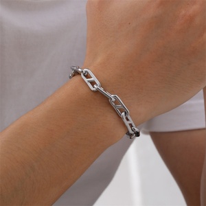 Bracelet pour homme en acier inoxydable, minimaliste, étanche, chaîne à maillons - Product Image 4