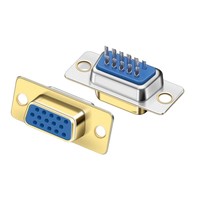 Connecteur VGA 3 rangées mâle et femelle, interface DB15, coque en fer