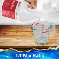 Résine époxy transparente, cristal clair 1:1 Gallon de résine époxy coulée Ab colle pour plateau de Table en bois de rivière