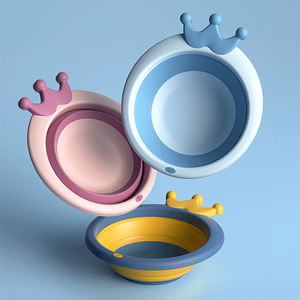 New Design Folding Basin Plastic Washbasin Portable Collapsible Baby Wash Basin Kids Foldable Basin