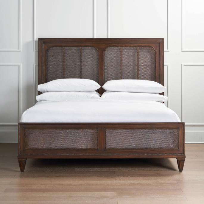 large luxury carpet villa living room bed room King/Queen size solid wooden high back with rope