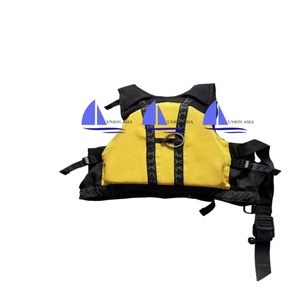 <span class=keywords><strong>Gilet</strong></span> <span class=keywords><strong>de</strong></span> <span class=keywords><strong>sauvetage</strong></span> <span class=keywords><strong>jaune</strong></span> certifié EN ISO 12402, flottabilité 50N, bandes réfléchissantes pour le surf et la natation, fabriqué en mousse EPE durable - Product Image 4