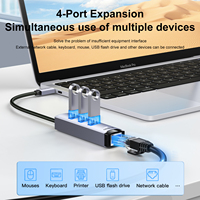 Hub Ethernet Mindpure double USB-C et USB-A, adaptateur LAN Gigabit RJ45, 3 ports USB 3.0, 1000 Mbps pour partage de réseau sur ordinateur portable, tablette et PC