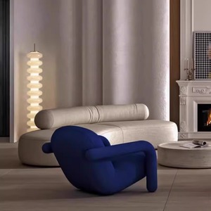 Série colorée Designer minimaliste canapé décontracté Style crème chaise simple salon chambre balcon <span class=keywords><strong>fauteuil</strong></span> créatif - Product Image 5
