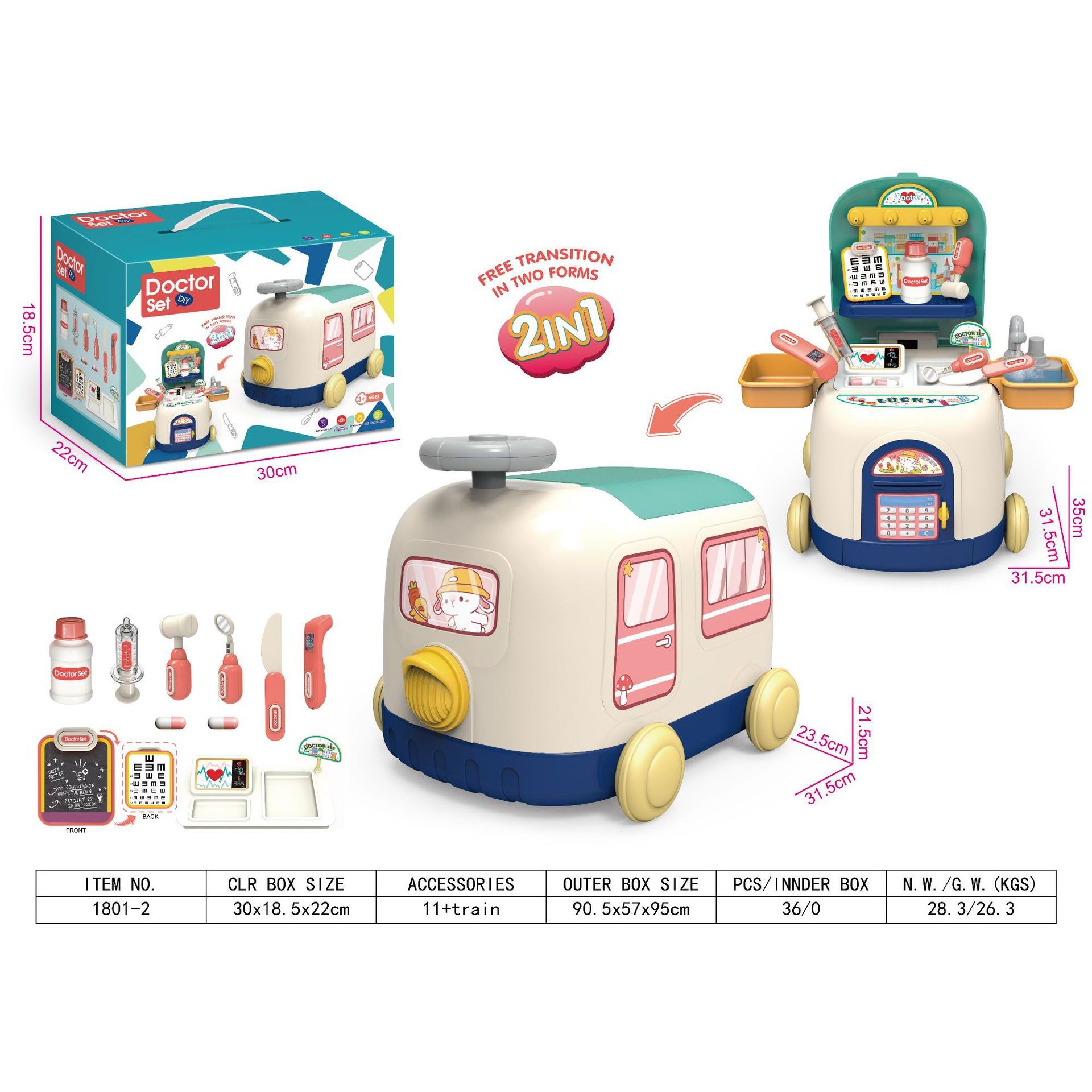 Ensemble de rangement pour train [Édition Docteur] - Boîte couleur anglaise