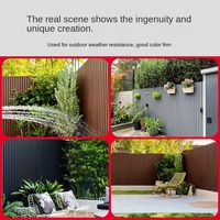 Clôture en lattes WPC personnalisée, 2ème génération, co-extrudée, pour jardin extérieur, patio, panneau mural Great Wall