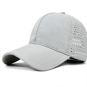 Gorra de Béisbol Beige, Sin Estructura, de 6 Paneles, Transpirable, Perforada, Estilo Dad Hat, Informal, para Exteriores, Verano - Product Image 2