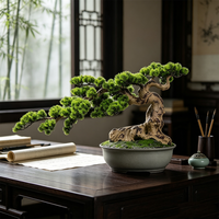 Fabricant chinois, vente en gros de grands bonsaïs artificiels en pot pour la décoration de jardins extérieurs et de terrasses