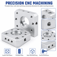 Bloc de montage en aluminium CNC de précision sur mesure avec trous filetés pour capteurs, rails linéaires, cylindres et équipements d'automatisation