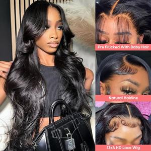 Glueless Wigs Human <b>Hair</b> Body Wave 13X6 HD Lace Frontal Wigs Human <b>Hair</b> HD Lace Wigs Vendor, Cuticle Aligned Vietnamese Raw <b>Hair</b> - Product Image 5