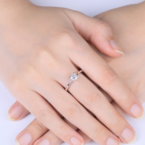 Fiera Prezzo Moissanite Anello Dei Monili 18K Oro Placcato In <span class=keywords><strong>Argento</strong></span> Sterling Anello di Moissanite Solitaire - Product Image 6