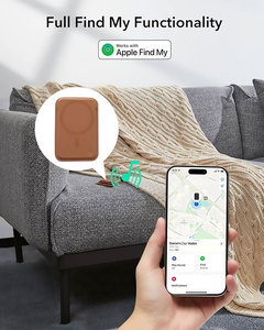 Échantillons Gratuits Cuir PU Suivi GPS Support Magnétique Porte-Cartes Blocage RFID Compatible Localiser Mon <span class=keywords><strong>Portefeuille</strong></span> MagSafe pour Apple FCC CE RoHS - Product Image 5