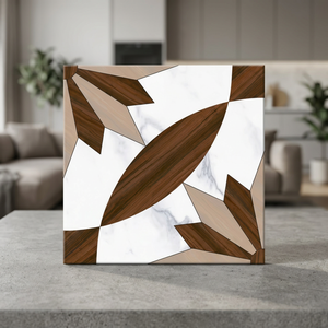 Azulejos de Cerámica con Aspecto de Mármol Color Gris 400x400mm, Porcelana Digital para Dormitorio, Diseño de Interiores para el Hogar - Product Image 4