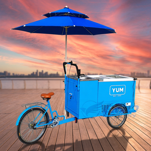 Suministro Directo de Fábrica: Carro Eléctrico de Tres Ruedas para Venta de Alimentos con Congelador Frontal, Bicicleta Congeladora de Acero Inoxidable para Comida Callejera - Product Image 1
