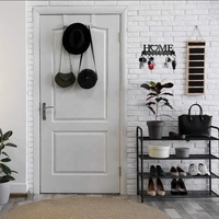 Crochets muraux multifonctionnels en fer doré, modernes et simples, pour suspendre manteaux, clés, sacs, chapeaux et décorations murales de salle de bain