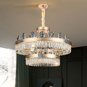 Éclairage décoratif pour villa de luxe intérieur Lustre en coquille de cristal Pendentif Premium Lampes suspendues - Product Image 4