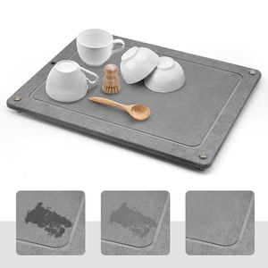 Water Absorbing Stone Dish <strong>Drying</strong> <strong>Mats</strong> for Kitchen Counter <strong>Quick</strong> Dry Diatomaceous Earth Sink Tray <strong>Mat</strong> for Dish Bottles Cup - Product Image 1